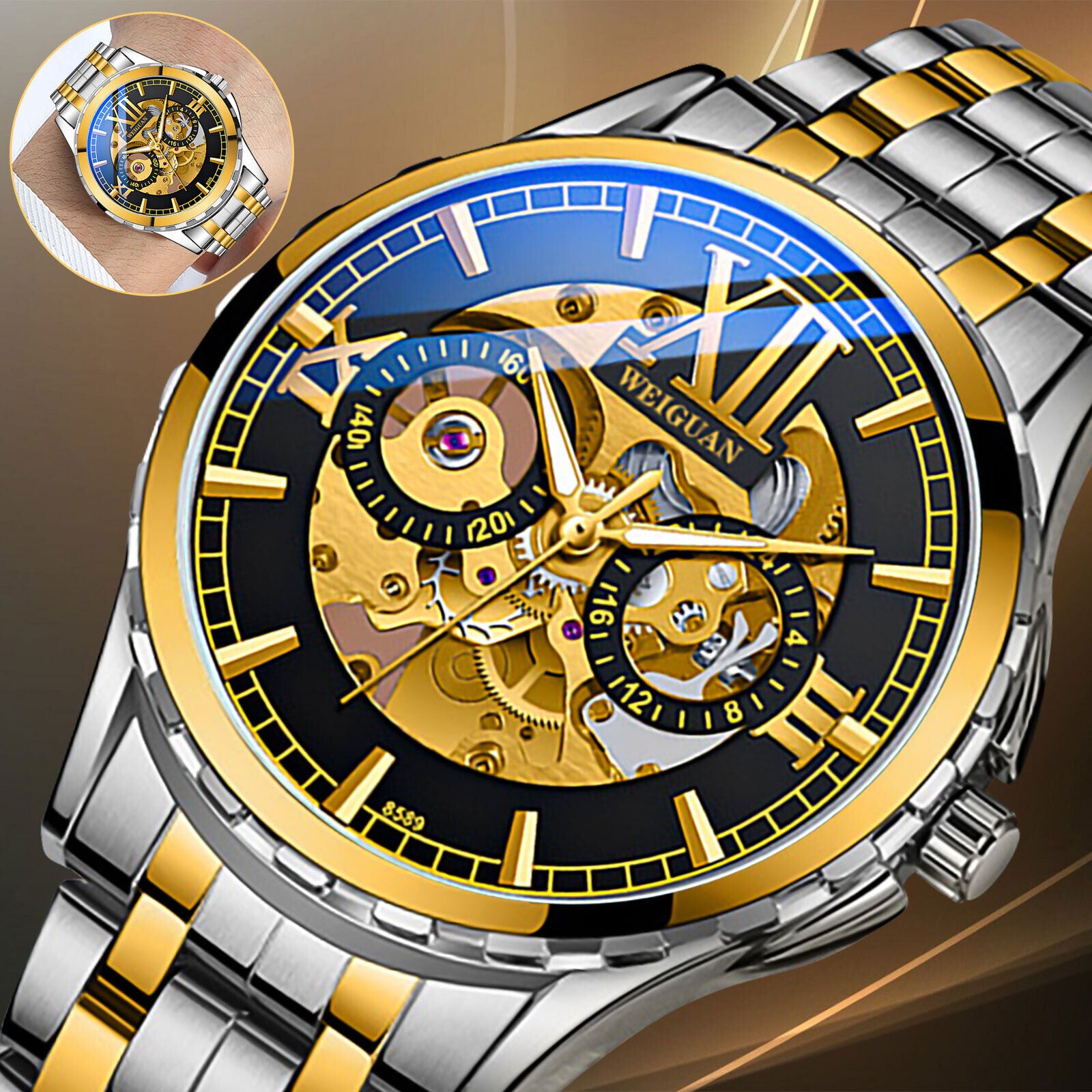 Weiguan SS and Gold Tone Watch Infinity Beyond Treasures