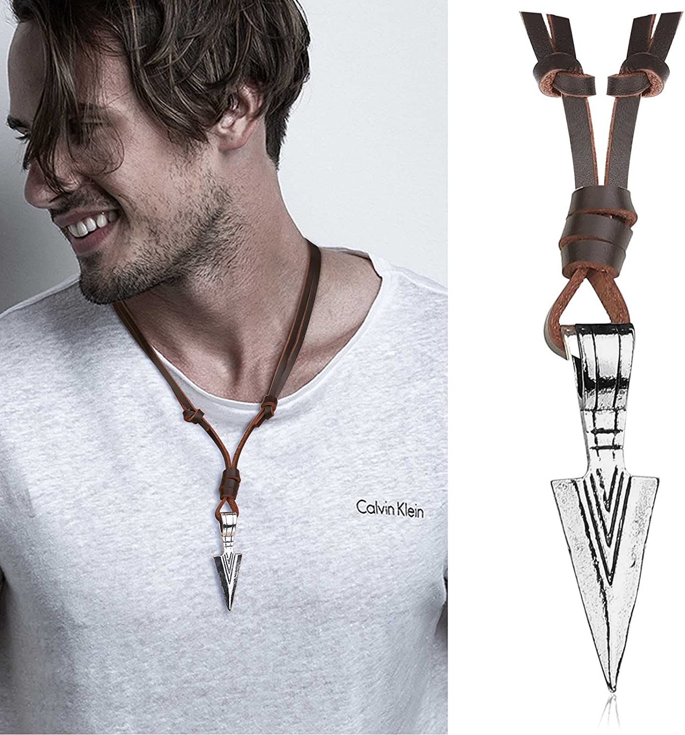 Handwriting Necklace for Men - Leather Cord | Rugged Gifts